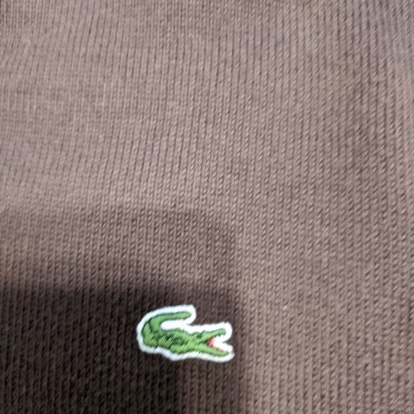 Lacoste brown mock turtleneck quarter zip sweater - Picture 4 of 5
